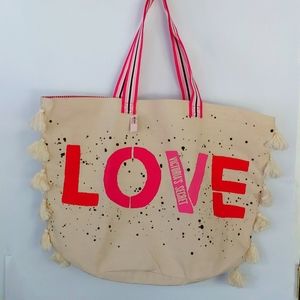 Love! Victoria's Secret large canvas beach bag
